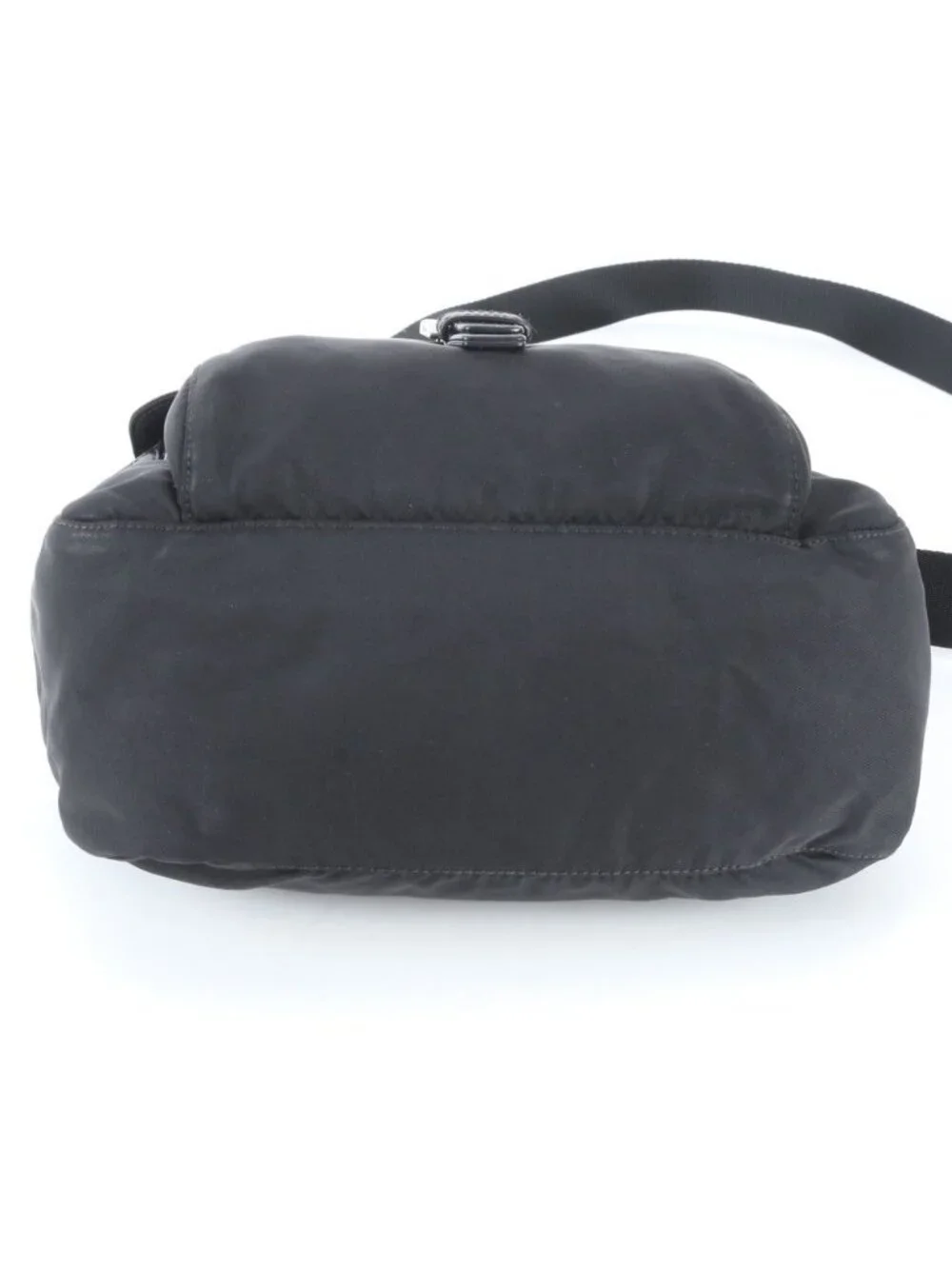 Prada Tessuto Nylon Triangle Logo Leather Shoulder Bag Crossbody Messenger